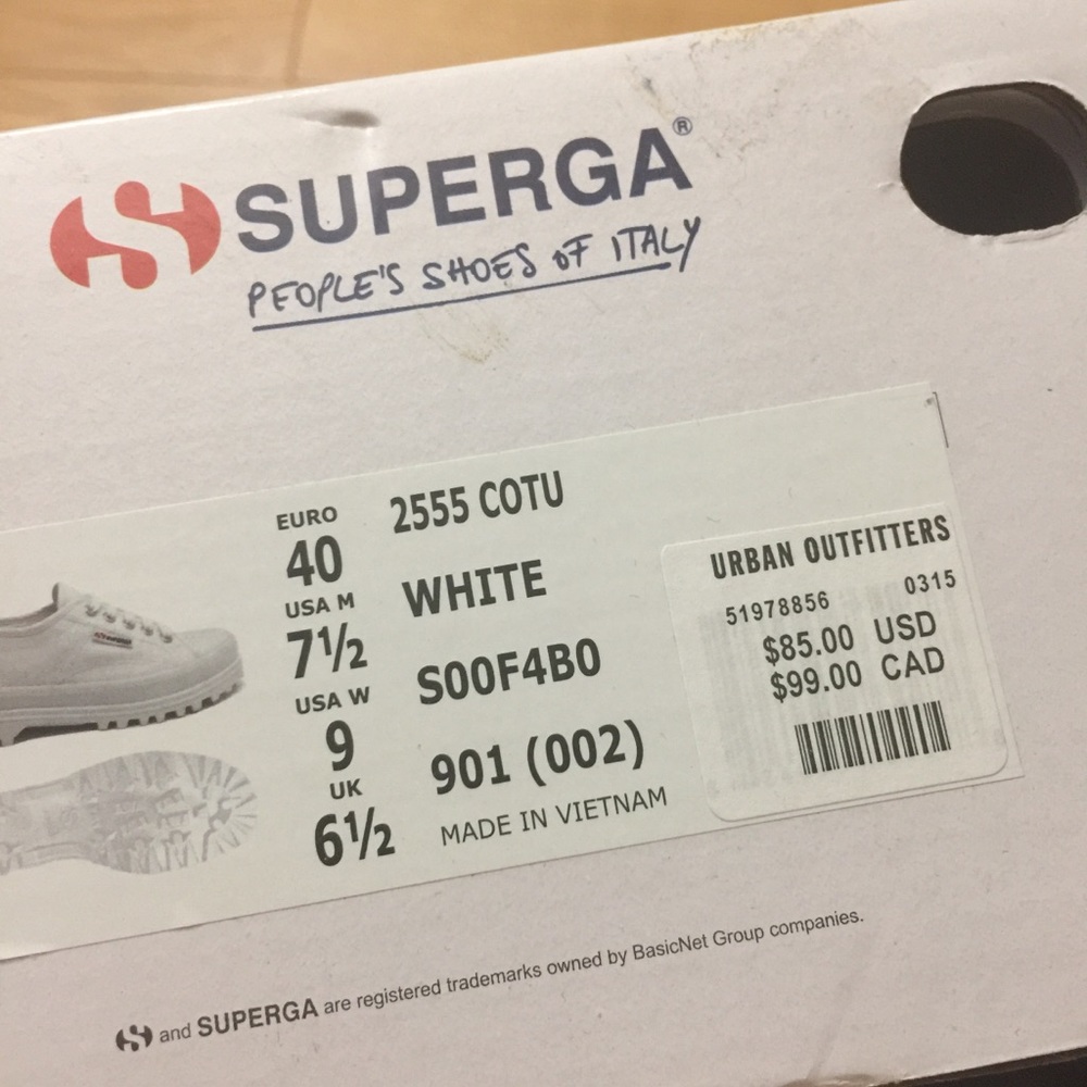 NWT Superga white canvas sneakers 2555 COTU - Picture 7 of 7